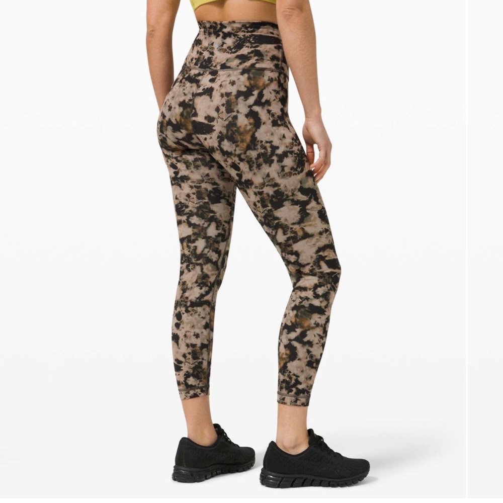 lululemon athletica Patterned Leggings - Black and Tan